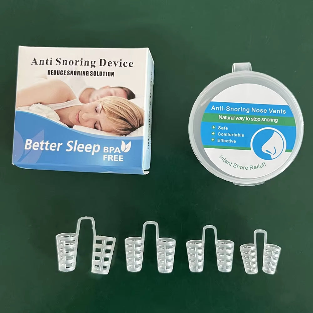Anti Snoring Device to Stop Snoring Nose Clip for Easy Breathing Improvement Sleep Assistance Apnea 4Pc at Night