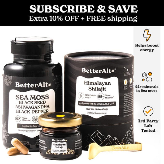 Himalayan Shilajit Sea Moss, Ashwagandha, Black Pepper